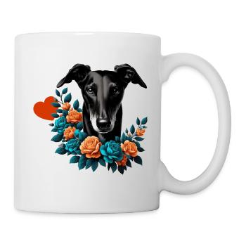 Galgo Blackbeauty Nr01 - Tasse - Weiß - Rechts