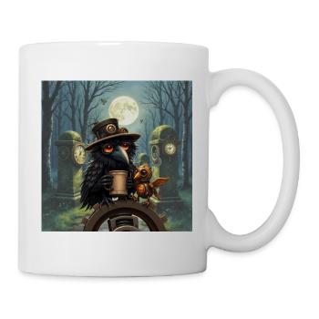 Night Steampunk Raven - Mug - white - Right