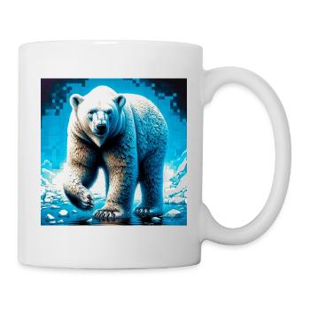 ours blanc - Mug blanc - blanc - Droite