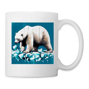 ours blanc - Mug blanc - blanc - Droite
