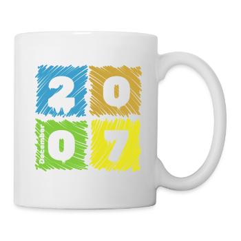 18. Geburtstag Farbige Patches since 12/2007 - Mug - white - Right