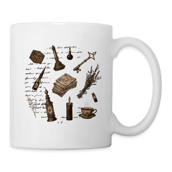 Vintage Magic – Letter & Potion Art - Tasse - Weiß - Rechts