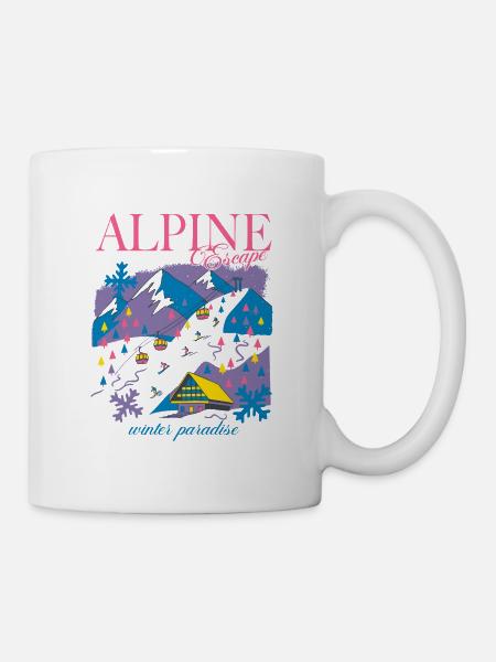 Alpine Escape Winterparadies - Tasse - Weiß