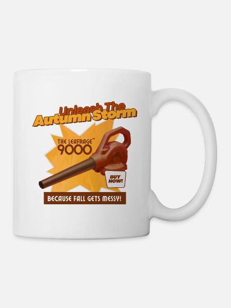 Unleash The Autumn Storm – Laubbläser  - Tasse - Weiß