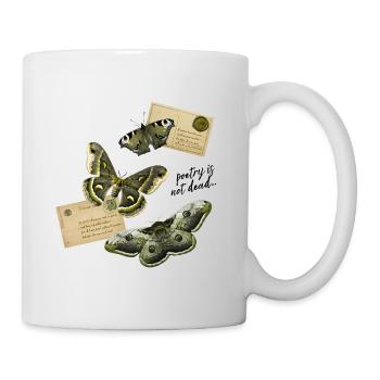 Vintage Moths and Postcards Design - Mug - white - Right