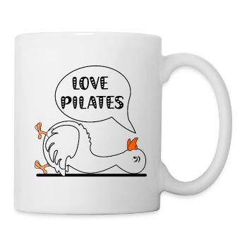 Pilates Lustige Gans - Tasse - Weiß - Rechts
