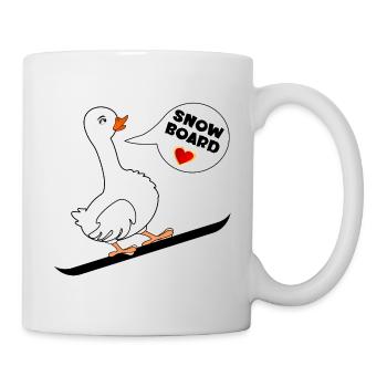 WINTER GOOSE SNOWBOARD LIEBE - Tasse - Weiß - Rechts