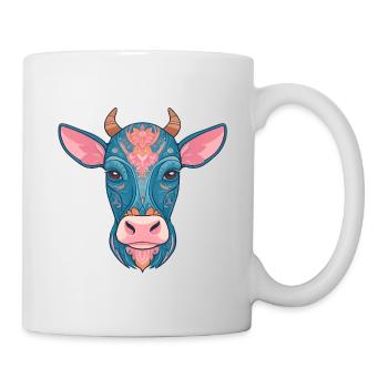 Floral Blue Cow - Mug - white - Right