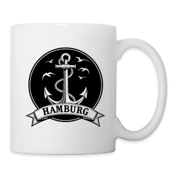 Hambourg Anker Armoiries maritimes Moin - Mug blanc - blanc - Droite