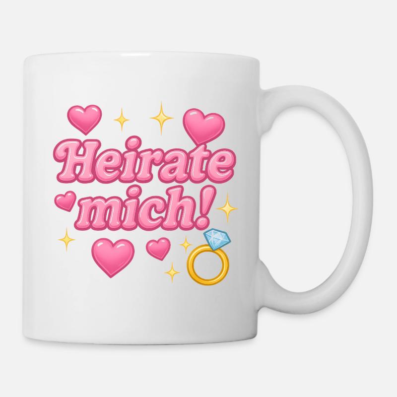 heirate mich! / y2k design - Tasse - Weiß