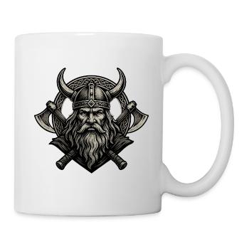 Wikinger mit Axt Odin Thor Walhalla Krieger - Tasse - Weiß - Rechts