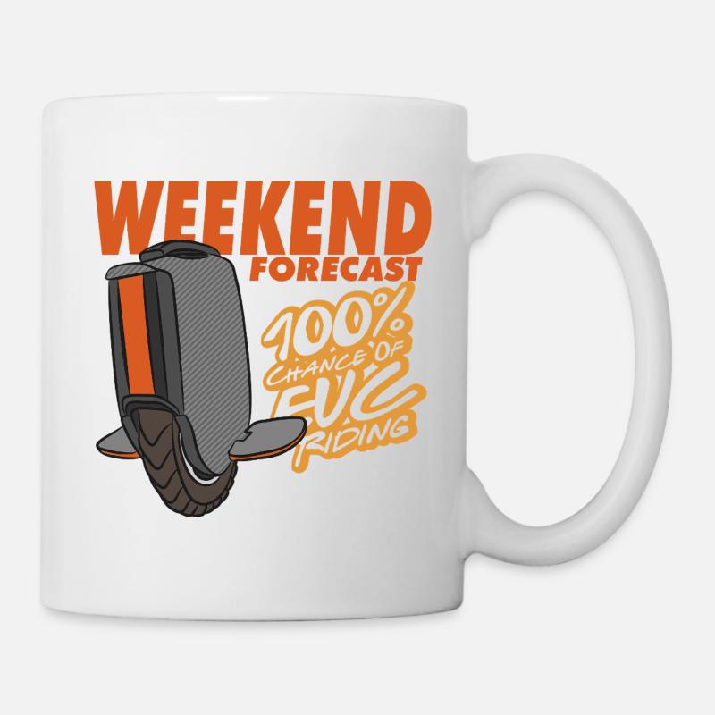 Prévisions du week-end - 100 % de chances de rouler EUC - Mug blanc - blanc