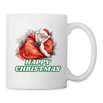 Happy christmas - Santa au Coin du Feu Joyeux Noël - Mug blanc - blanc - Droite