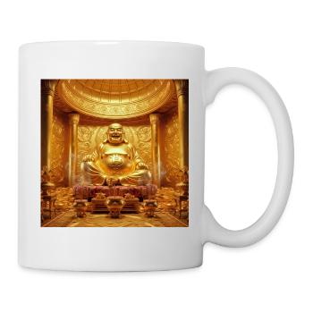 Golden Bitcoin Buddha Temple - Mug - white - Right