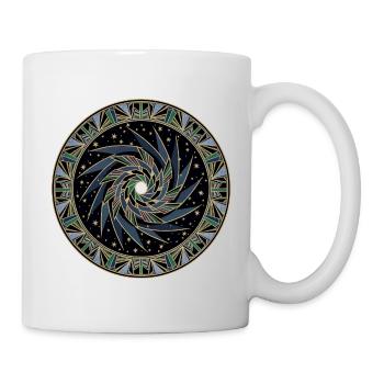 Sternenwirbel Mandala - Tasse - Weiß - Rechts
