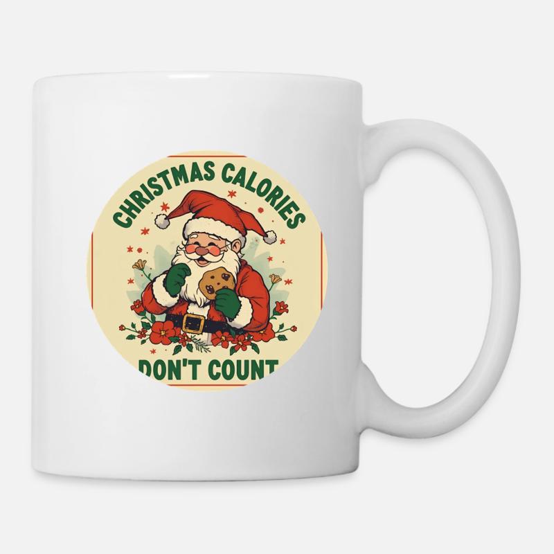 Noël Sans Compter les Calories - Mug blanc - blanc