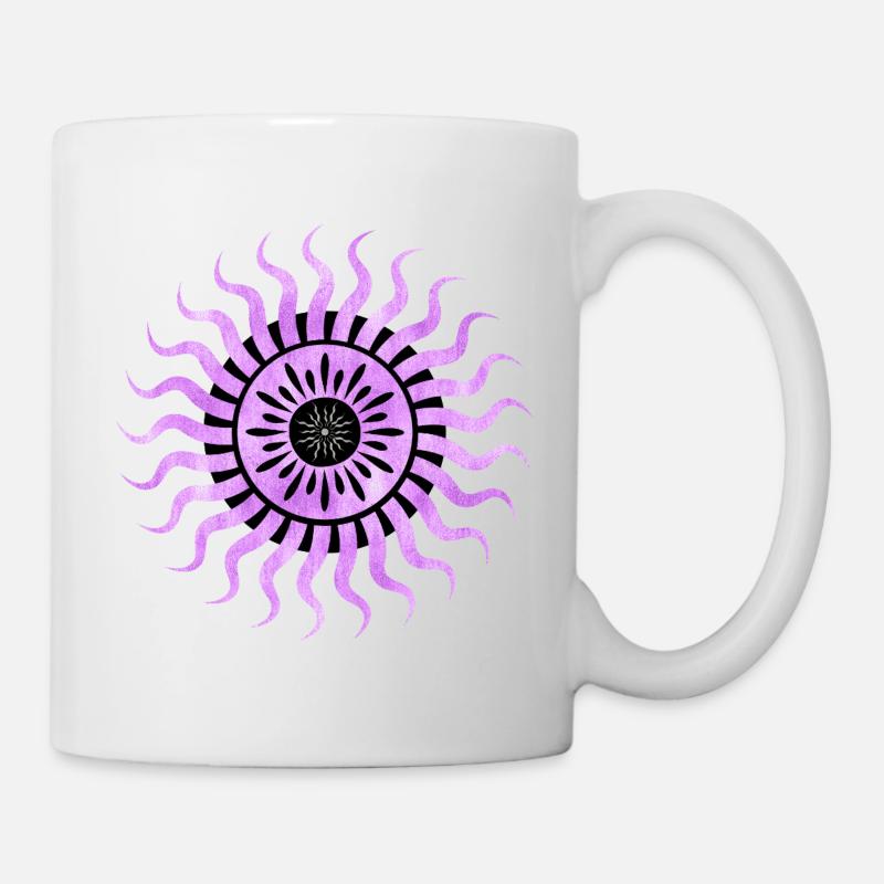 Soleil Violet Rêveur - Mug blanc - blanc