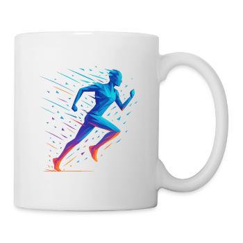 Neon Geometric Run - Mug - white - Right