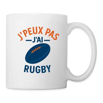 J'peux pas j'ai rugby - Mug blanc - blanc - Droite