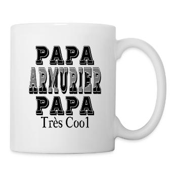 Papa Büchsenmacher Papa Sehr Cool - Tasse - Weiß - Rechts