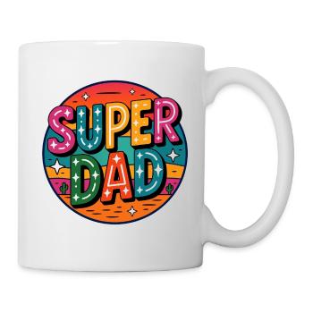 Super Dad Retro Super Papa - Mug - white - Right