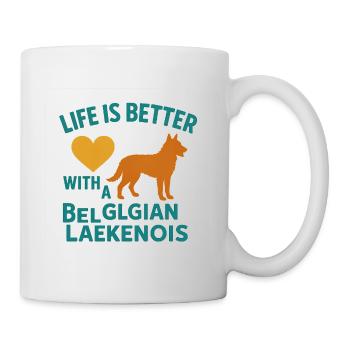 Belgian Laekenois Heart Tee - Tasse - Weiß - Rechts