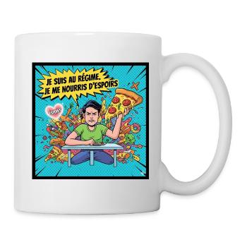 Diät und Hoffnungen Comics - Tasse - Weiß - Rechts