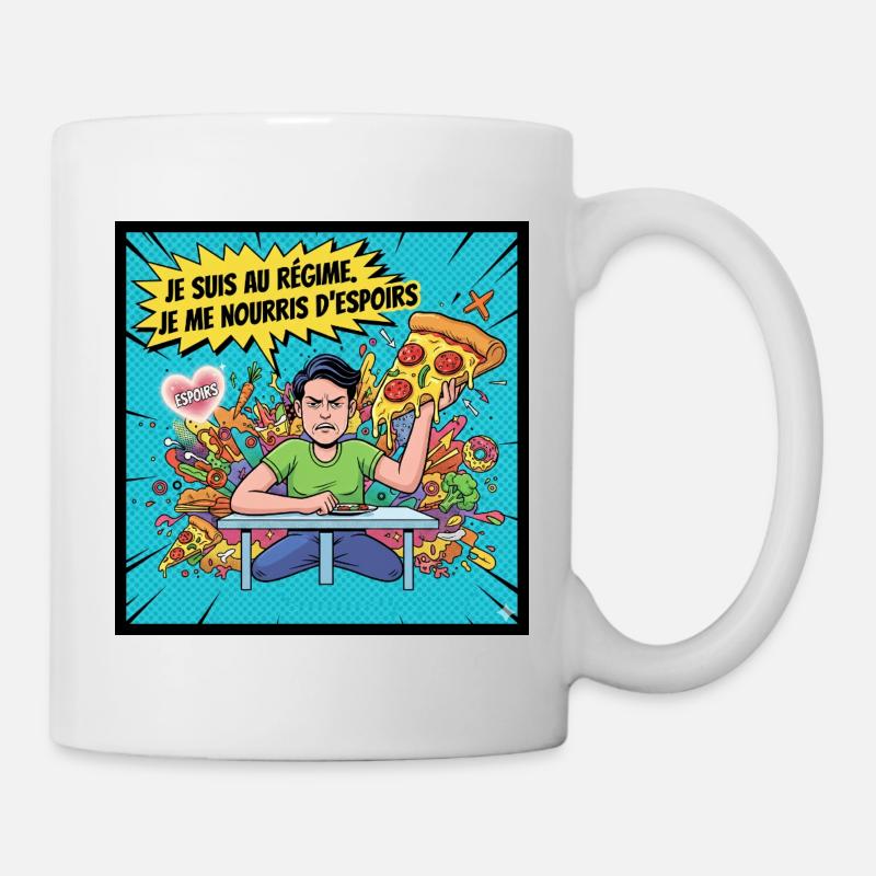 Diät und Hoffnungen Comics - Tasse - Weiß