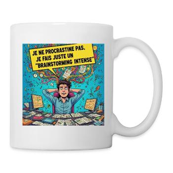 Brainstorming für intensive Pop-Art - Tasse - Weiß - Rechts