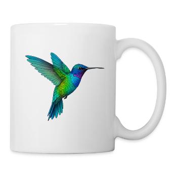 Vol du colibri arc-en-ciel - Mug blanc - blanc - Droite