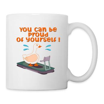 MOTIVATION BEIM GÄNSELAUFEN - Tasse - Weiß - Rechts