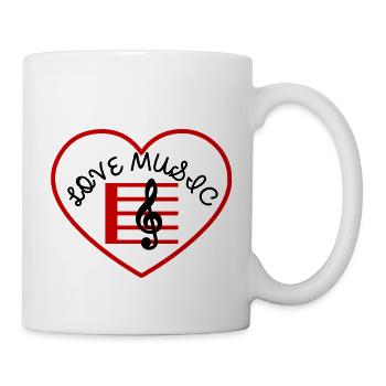 Red Heart – Musical - Tasse - Weiß - Rechts