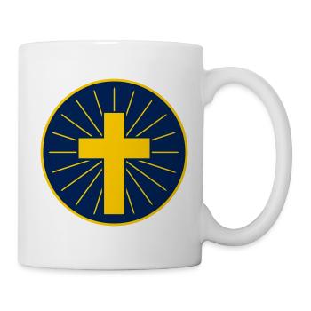 Golden Cross With Rays - Mug - white - Right