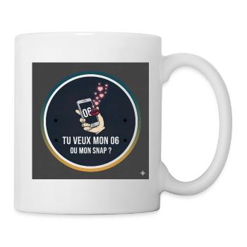 Willst du meinen 06 oder meinen Snap? - Tasse - Weiß - Rechts