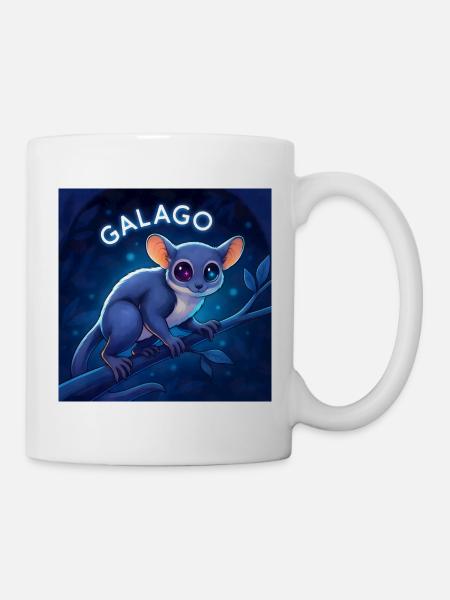 Galago Night Eyes Soft Toy Charm - Mug - white