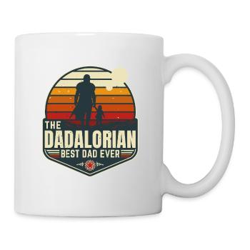 Der dadalorianische Mando - Sonnenuntergang - Bester Vater - Abzeichen - Tasse - Weiß - Rechts