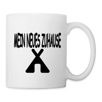 Zelten - Tasse - Weiß - Rechts