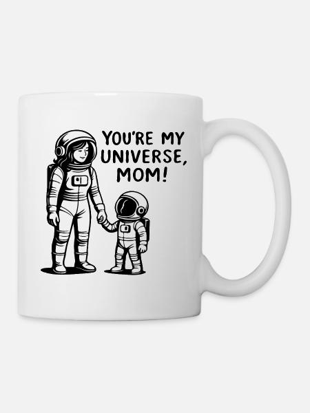 Kosmische Bindung Mutter und Kind - Tasse - Weiß