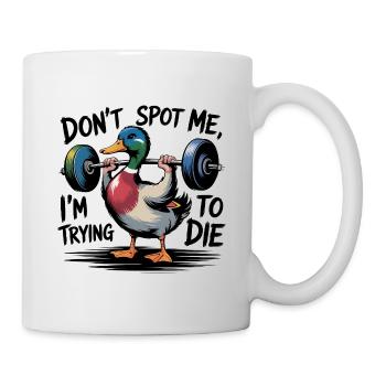 Ne me repère pas, j’essaie de mourir - Funny Gym Duck - Mug blanc - blanc - Droite