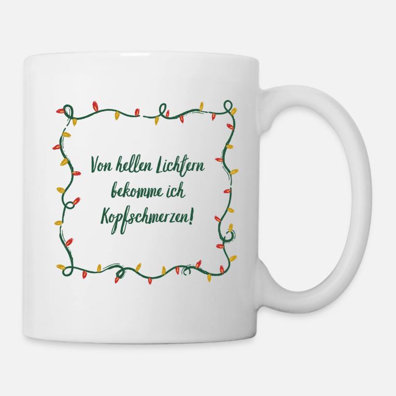 Headaches, bright lights, Christmas grouches - Mug - white