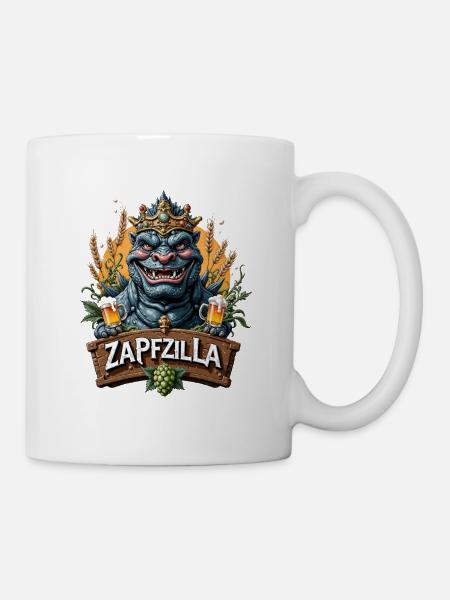 Zapfzilla König Dino Bier - Tasse - Weiß