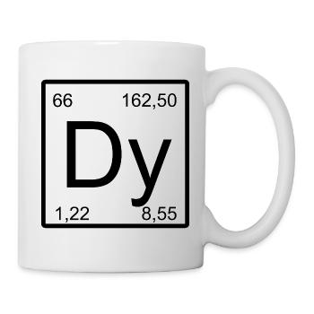 Dysprosium Dy Elemental Glyph Design - Mug - white - Right