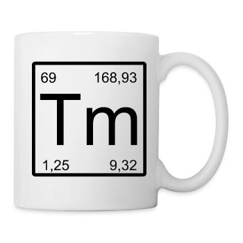 Conception des éléments de thulium - Mug blanc - blanc - Droite