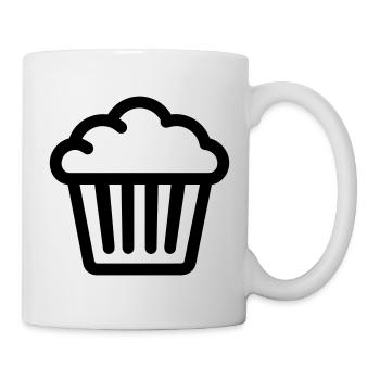 Muffin - Tasse - Weiß - Rechts
