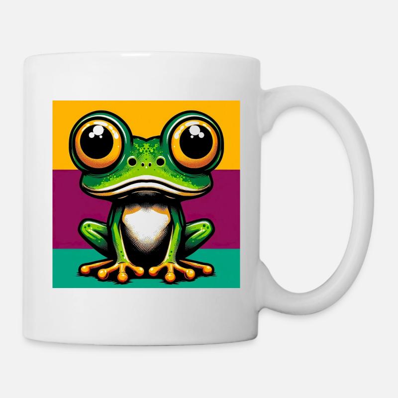 Frosch - Tasse - Weiß