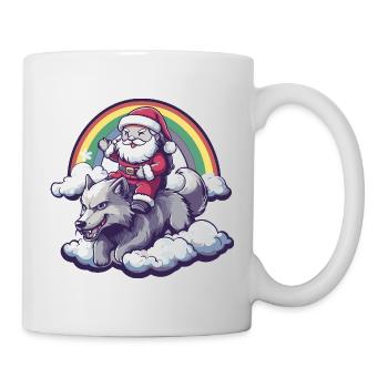 Loup Père Noël Noël - Mug blanc - blanc - Droite