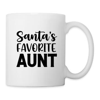 Santa's Favorite Aunt - Tasse - Weiß - Rechts