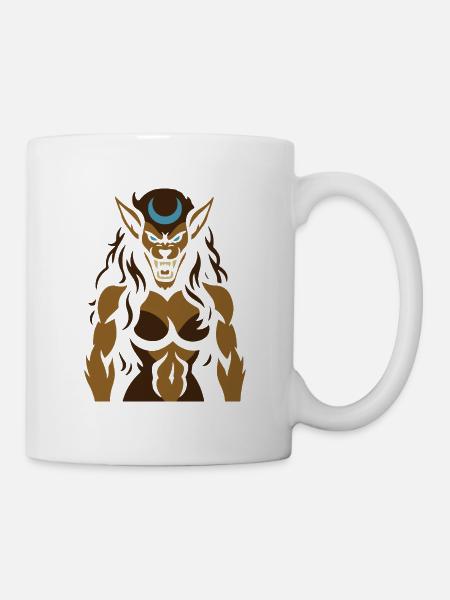 Mondlicht Dämonenkrieger - Tasse - Weiß