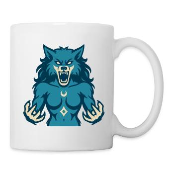 Mondwolf Kraftdesign - Tasse - Weiß - Rechts