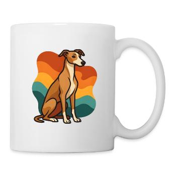 Windhund Hund in Sunset Hund - Tasse - Weiß - Rechts